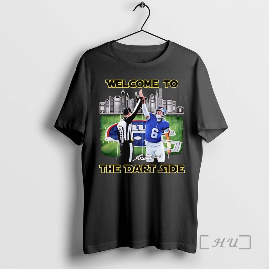 Officials Welcome To The Jaxson Dart Side Skyline New York Giants T Shirt Sweater