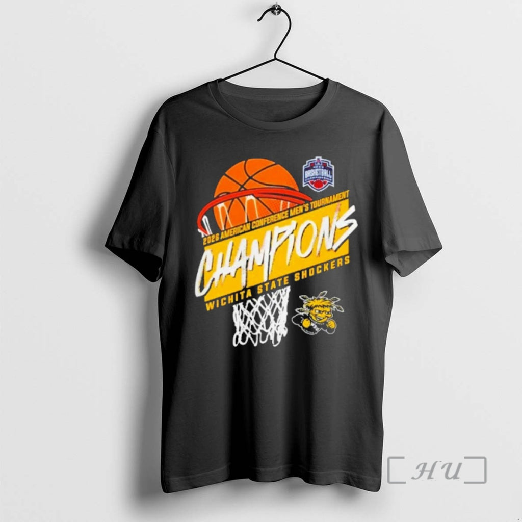 Officials Wichita State Mens Basketball American Conference Tournament Champions Basket