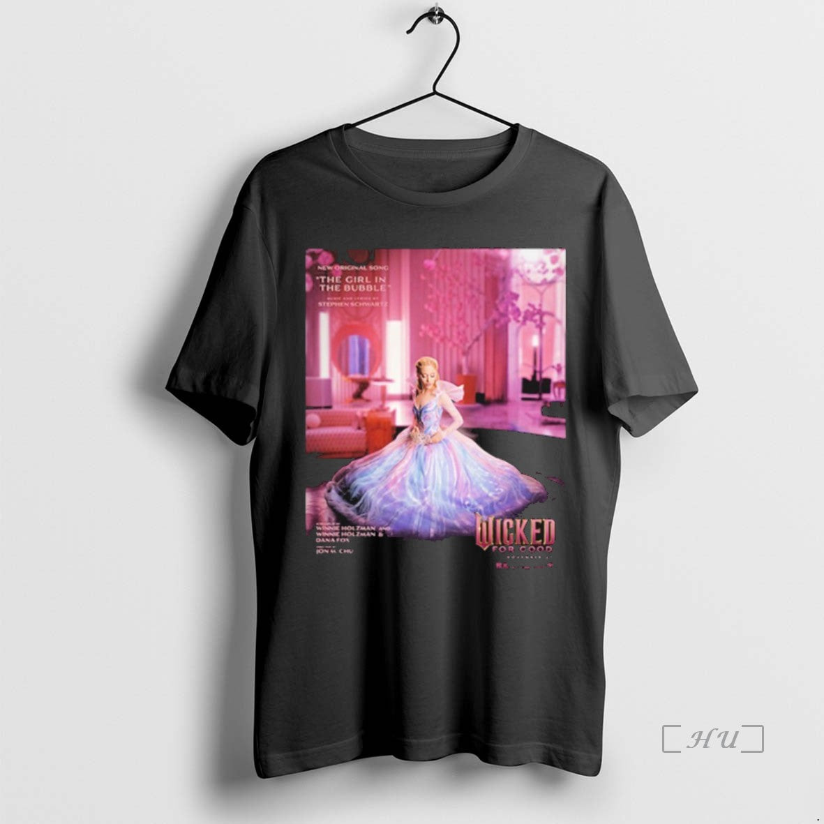 Officials Wicked For Good Ariana Grande Song The Girl In The Bubble Premium T Shirts Hoodie Sweatshirt | PurePodTees.com