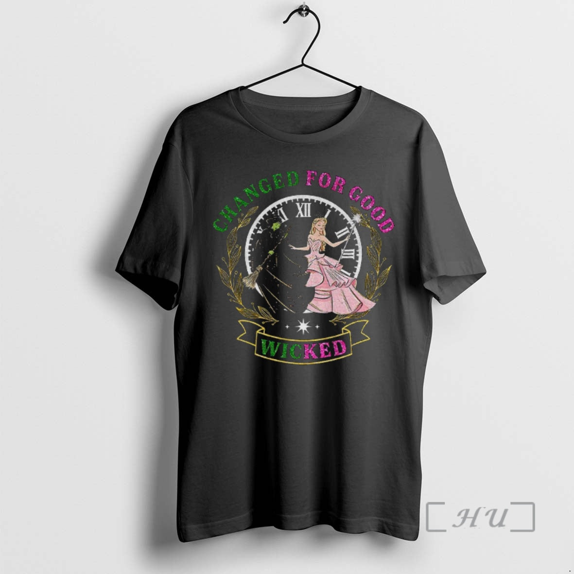 Officials Wicked Movie Changed For Good Coquette Bow Glitter Wicked Shirt Hoodie Sweatshirt | PurePodTees.com