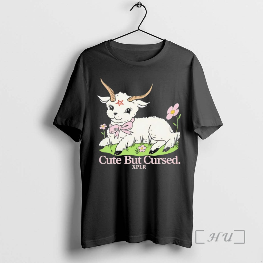 Officials Xplr Goat Cute But Cursed Shirt Hoodie Sweatshirt | PurePodTees.com