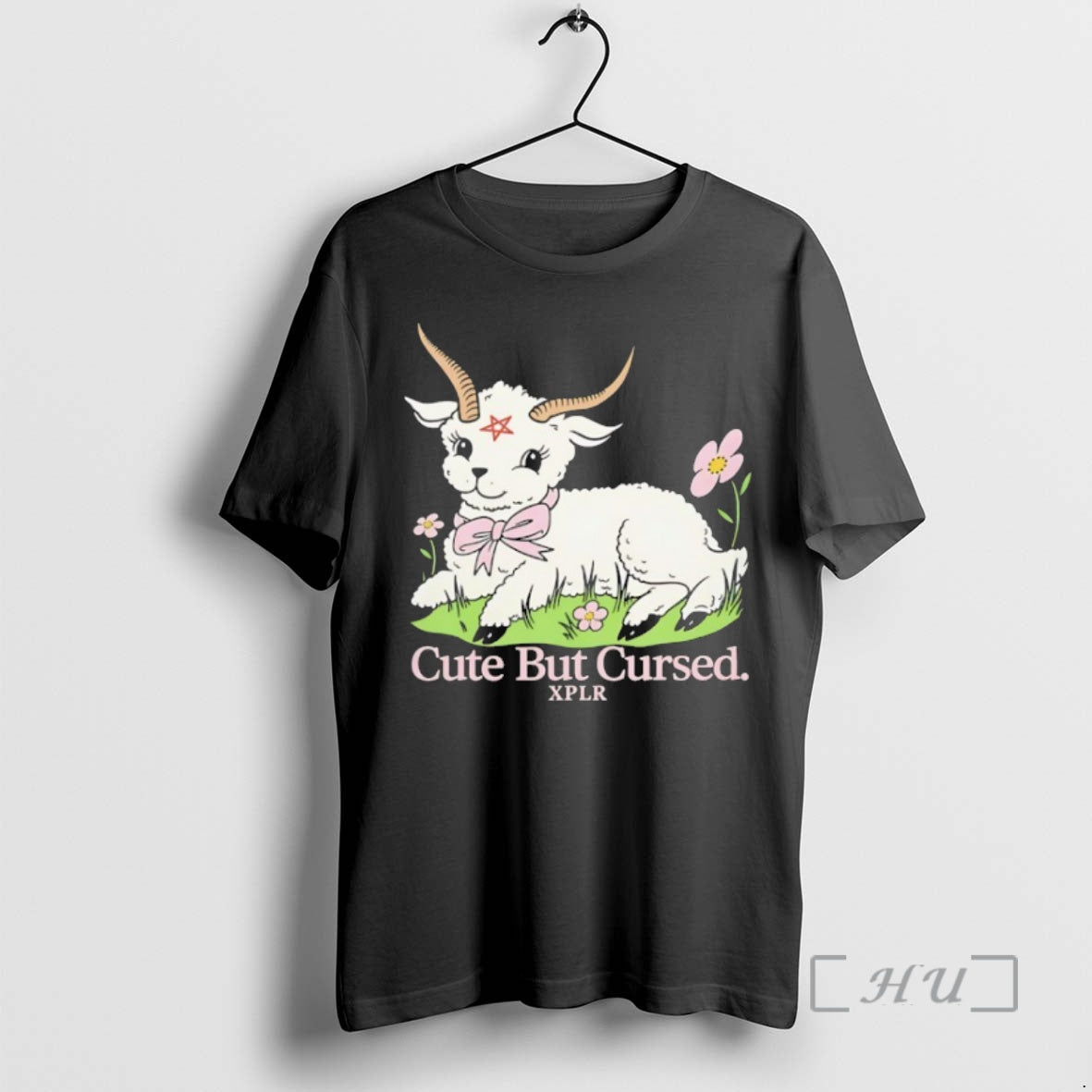 Officials Xplr Goat Cute But Cursed Shirt Hoodie Sweatshirt | PurePodTees.com