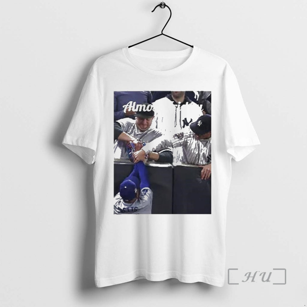 Officials Yankees Fans Grabbing Mookie Betts Glove Almost Friday Shirt Hoodie Sweatshirt | PurePodTees.com