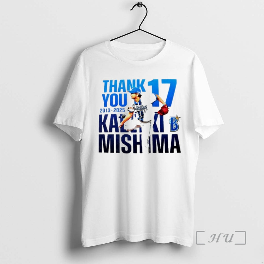 Officials Yokohama Dena Baystars Kazuki Mishima Thank You 17 2013 2025 Premium T Shirts Sweater
