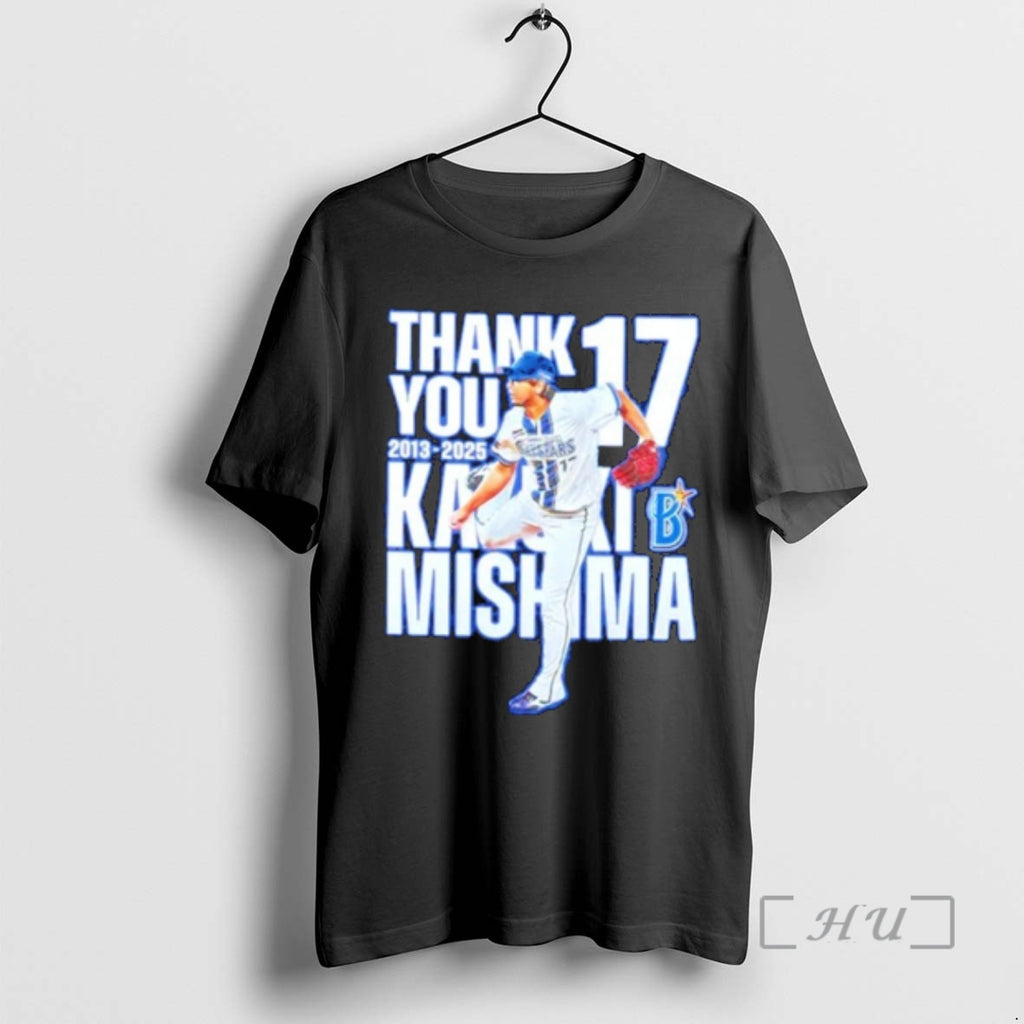 Officials Yokohama Dena Baystars Thank You 17 2013 2025 Kazuki Mishima Premium T Shirts Sweater