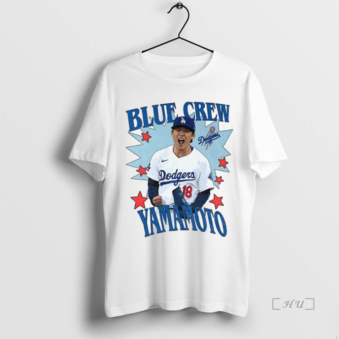 Officials Yoshinobu Yamamoto 18 Los Angeles Dodgers Blue Crew Mlb Baseball 2025 Premium T Shirts Hoodie Sweatshirt