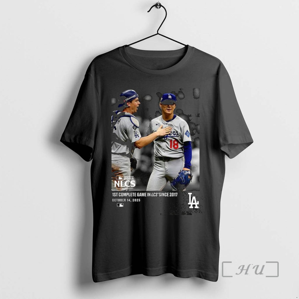 Officials Yoshinobu Yamamoto Los Angeles Dodgers Nlcs 1st Complete Game T Shirt Sweater