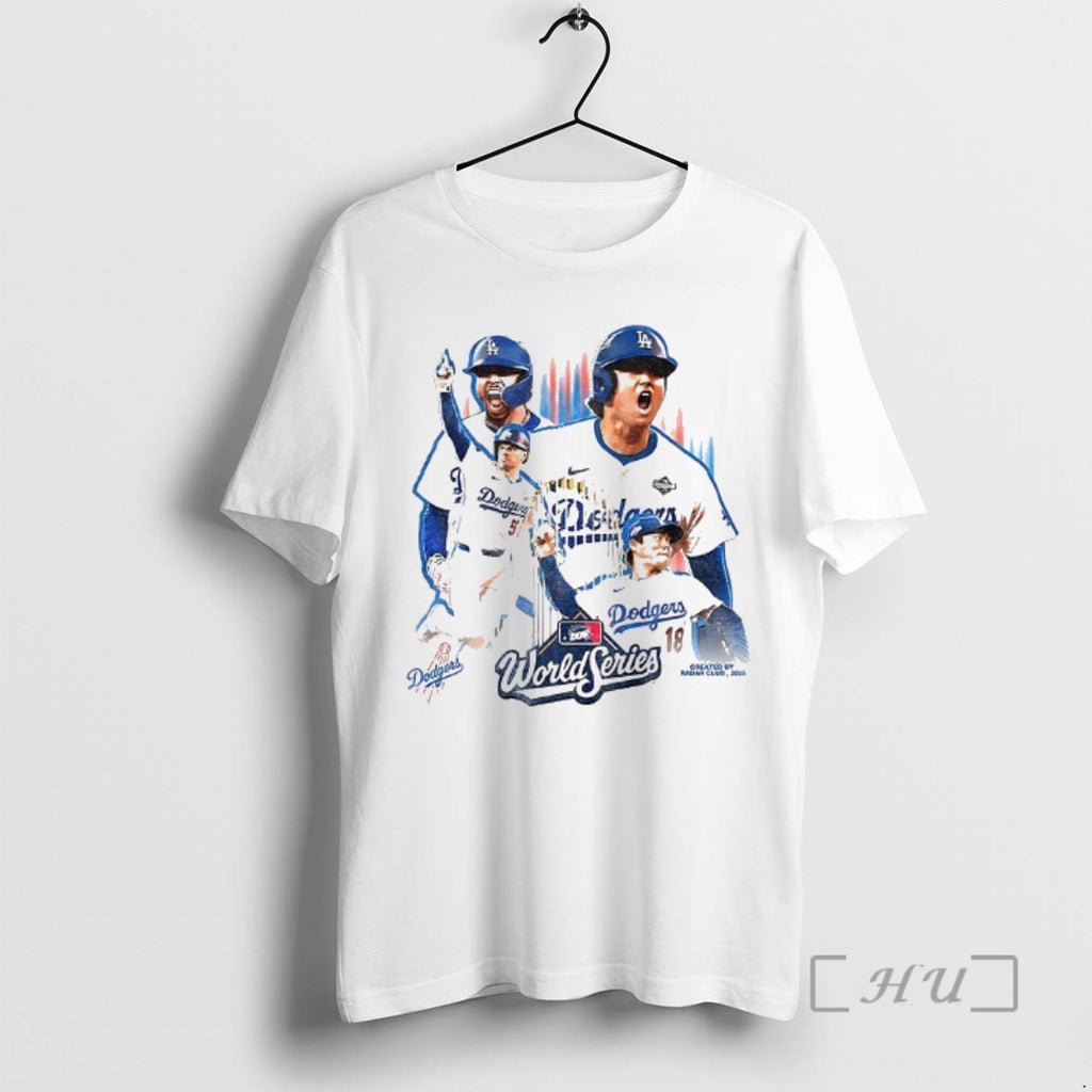 Officials Yoshinobu Yamamoto Los Angeles Dodgers Trophy World Series Champions Graphic Vintage Premium T Shirts Hoodie...
