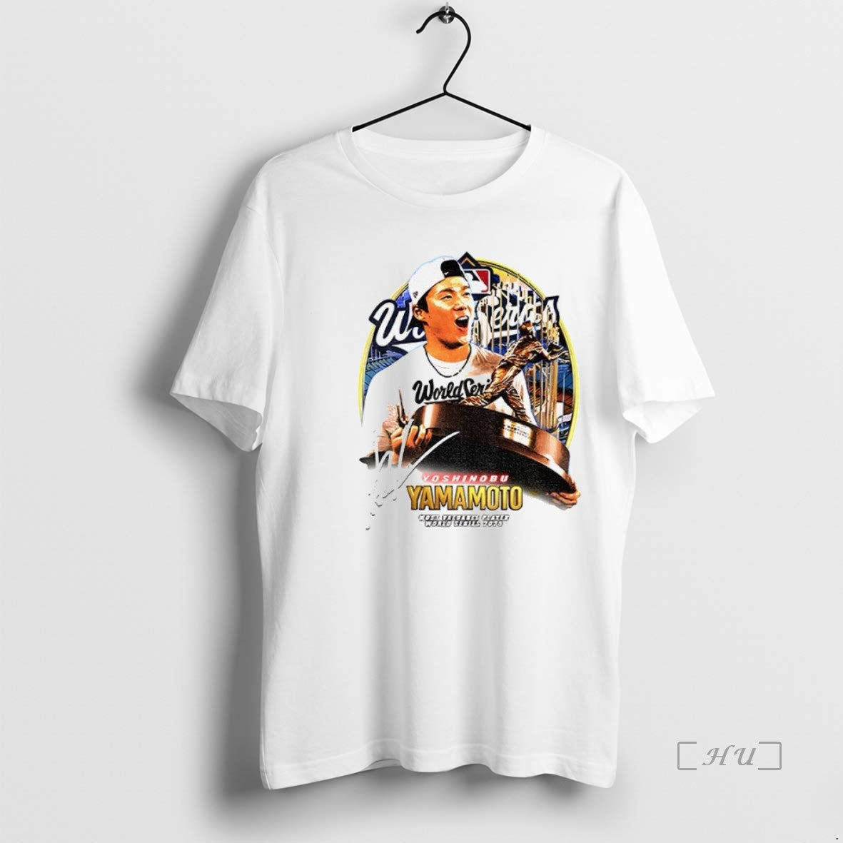Officials Yoshinobu Yamamoto Mvp Most Valuegue Player World Series 2025 Mlb Signature Premium T Shirts Hoodie Sweatshirt