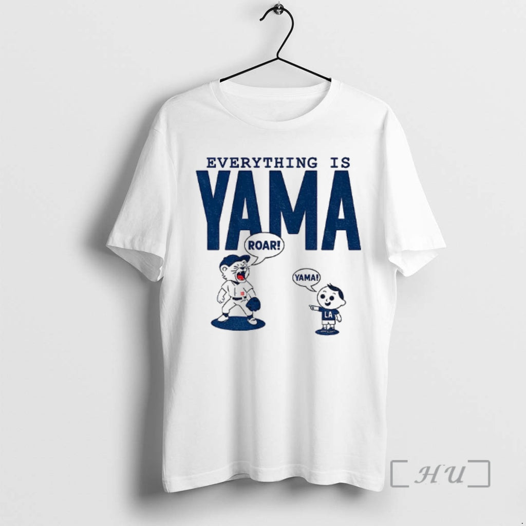Officials Yoshinobu Yamamoto Cartoon Los Angeles Dodgers Mlb Everything Is Yama World Series 2025 Premium Shirt Hoodie...