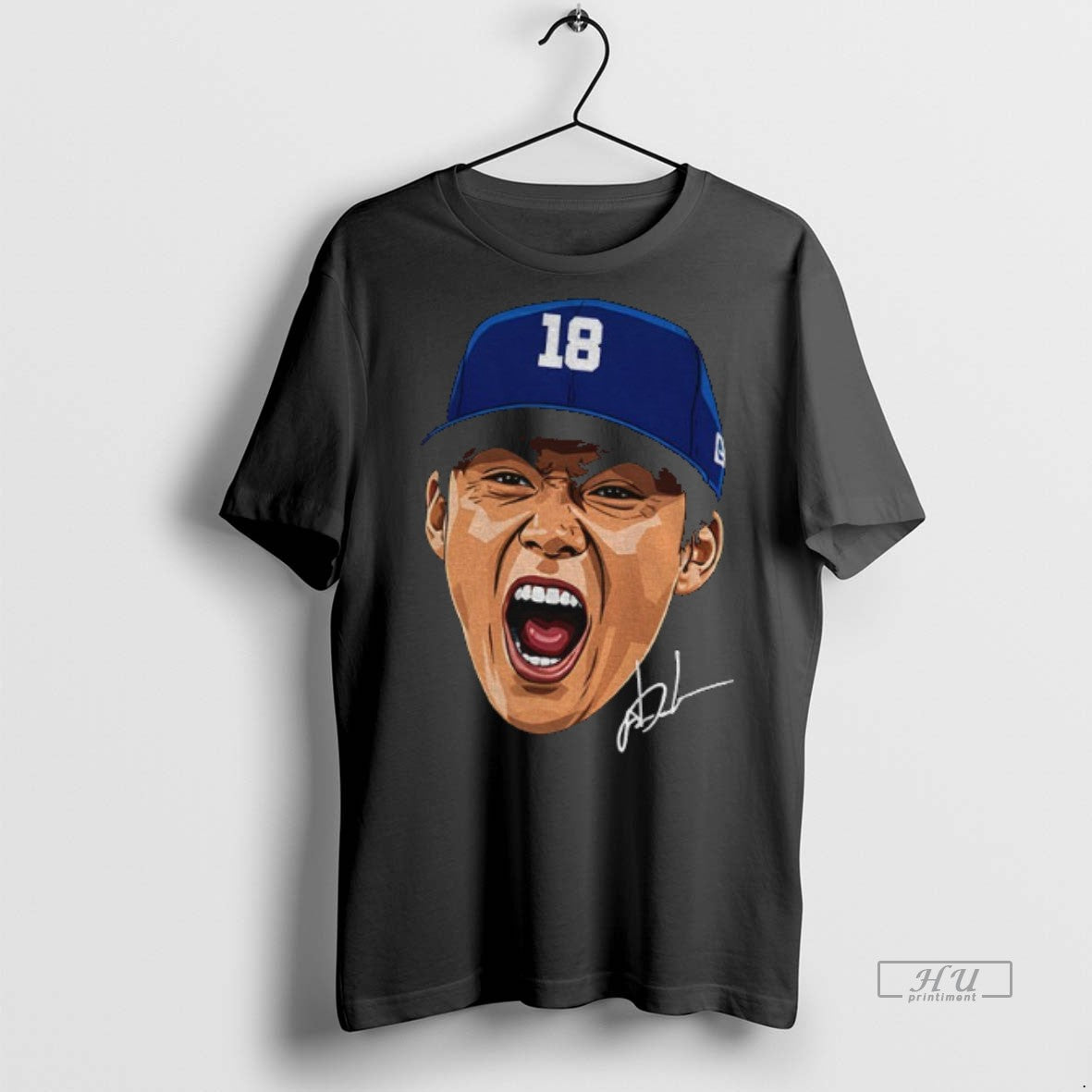 Officials Yoshinobu Yamamoto Screaming Big Face Los Angeles Dodgers Mvp Baseball World Series 2025 Signature Shirt Hoodie...