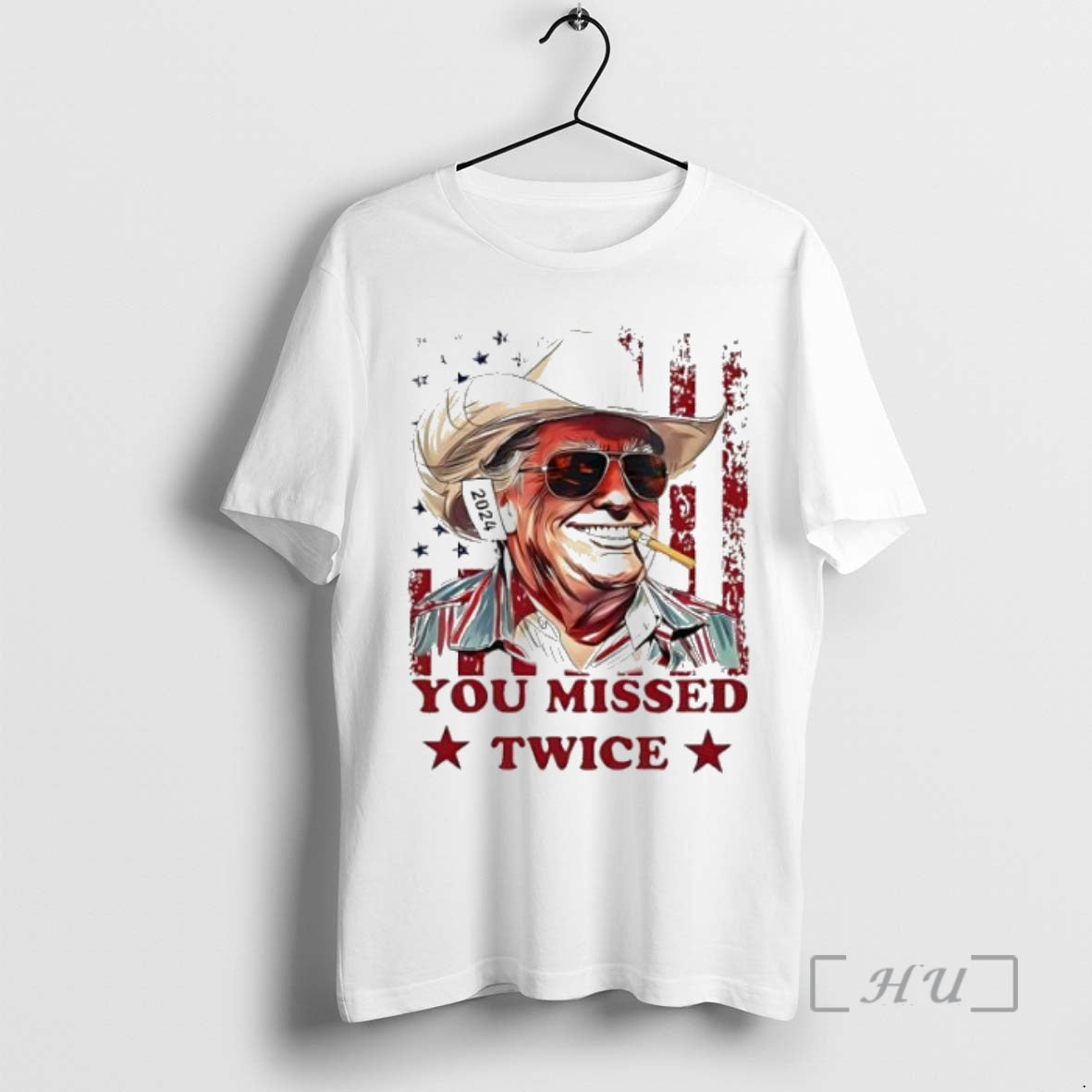 Officials You Missed Twice Trump Cowboy 2025 President Shirt Hoodie Sweatshirt | PurePodTees.com