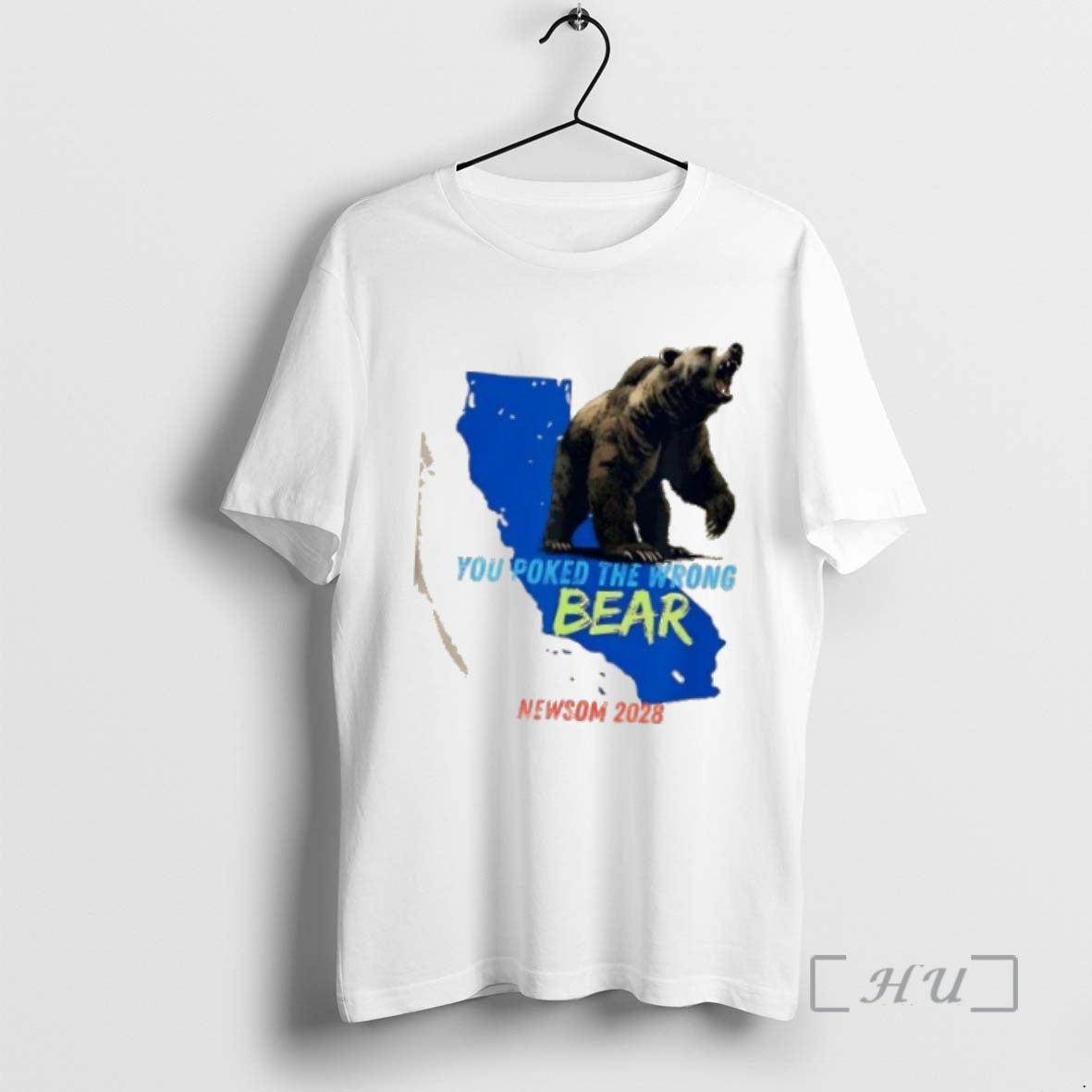 Officials You Poked The Wrong Bear Gavin Newsom 2028 Shirt Hoodie Sweatshirt | PurePodTees.com