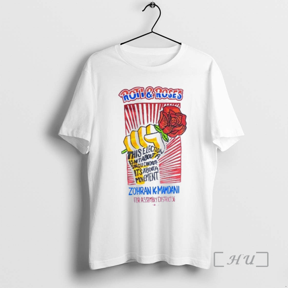 Officials Zohran Kwame Mamdani Roti And Roses Shirt Hoodie Sweatshirt | PurePodTees.com