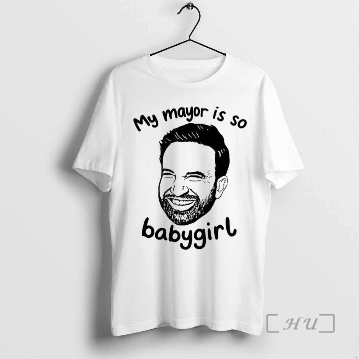 Officials Zohran Mamdani My Mayor Is So Babygirl Big Face Shirt Hoodie Sweatshirt | PurePodTees.com