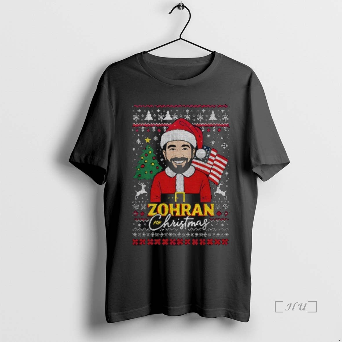 Officials Zohran For Christmas Ugly Funny Mamdani Santa Shirt Hoodie Sweatshirt | PurePodTees.com