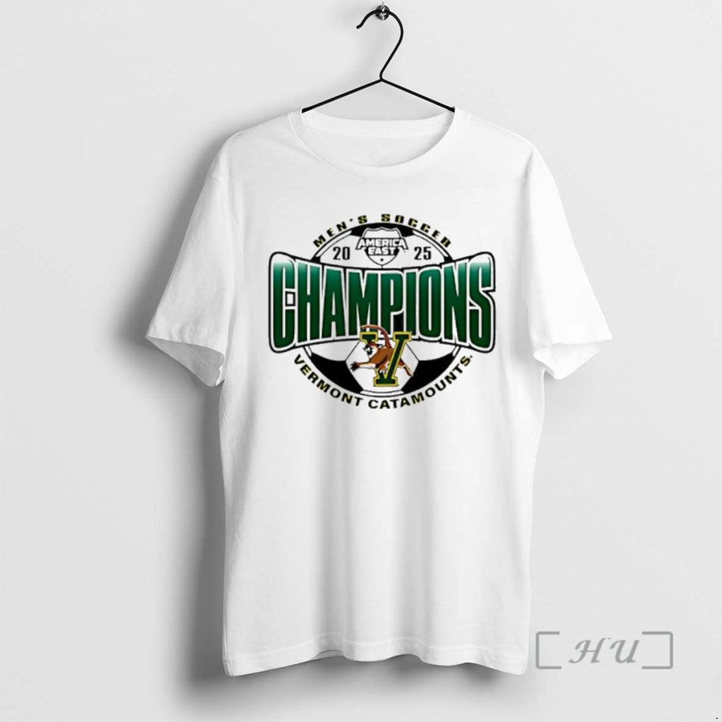 Officials Vermont Catamounts 2025 Mens Soccer America East Champions Shirt Hoodie Sweatshirt | PurePodTees.com