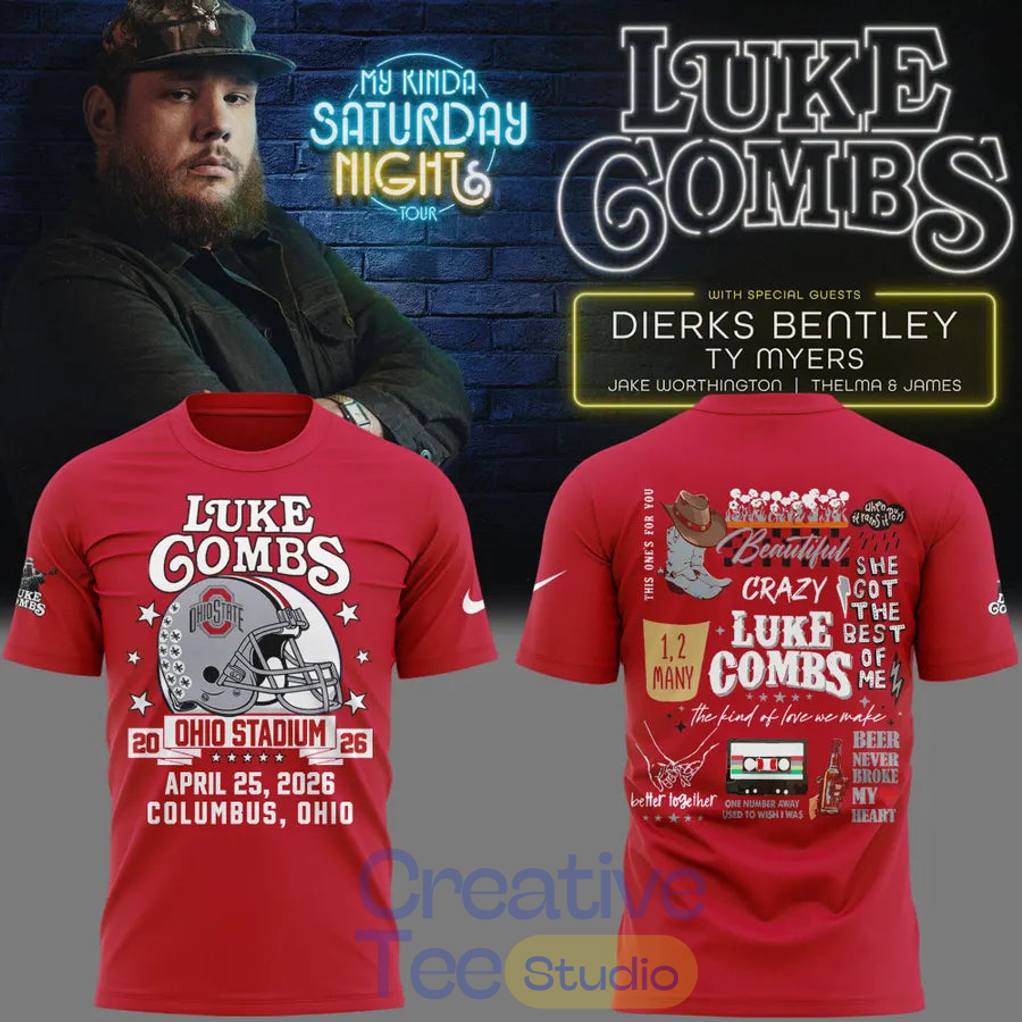 Ohio State Buckeyes x Luke Combs My Kinda Saturday Night Tour live in Ohio Stadium Special T-Shirt