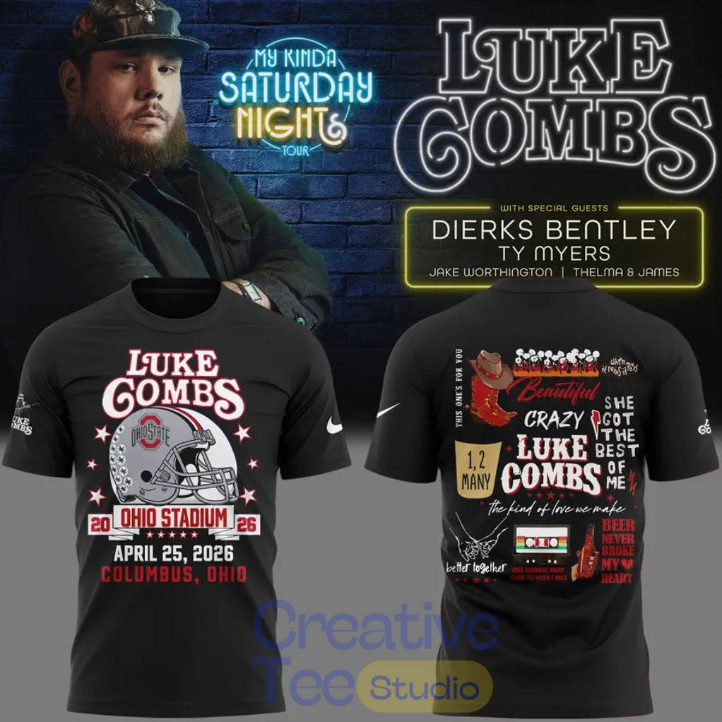 Ohio State Buckeyes x Luke Combs My Kinda Saturday Night Tour live in Ohio Stadium Special T-Shirt