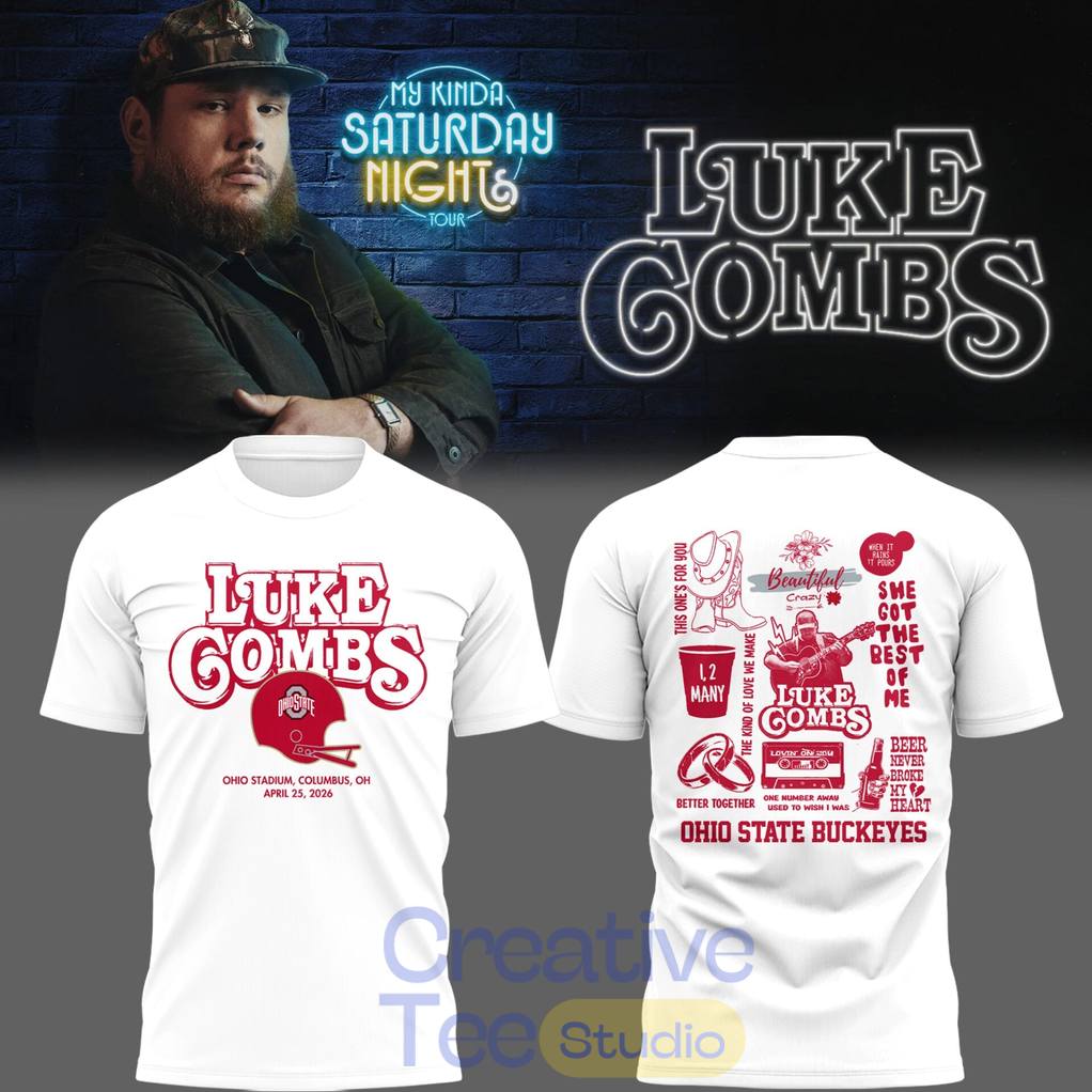 Ohio State Buckeyes x Luke Combs My Kinda Saturday Night Tour live in Ohio Stadium Special T-Shirt