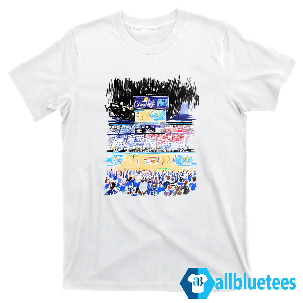 Oklahoma City Thunder Indiana Pacers Stadium Art Shirt