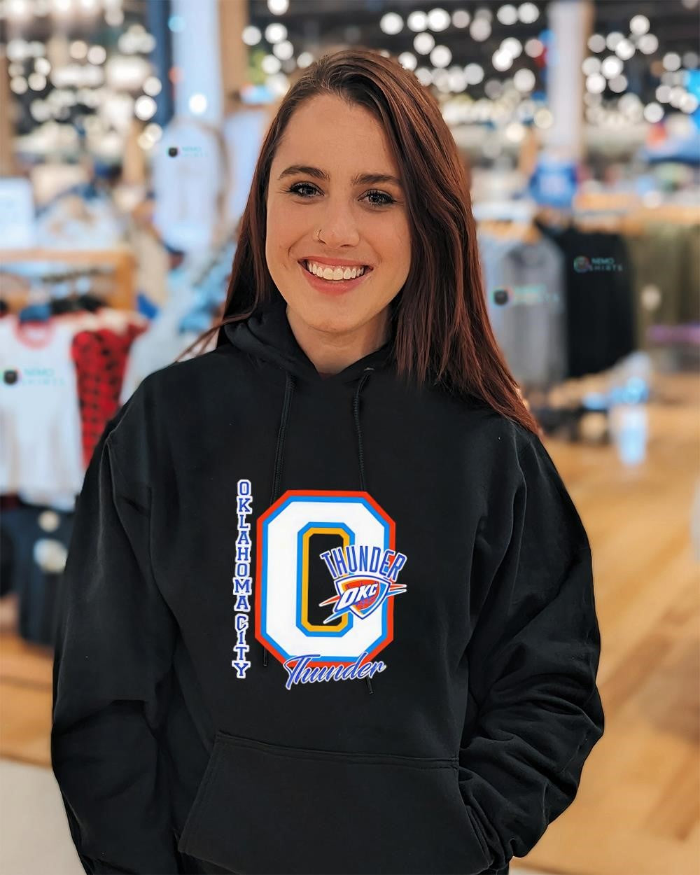 Oklahoma City Thunder Merch West Conference Champions big logo shirt