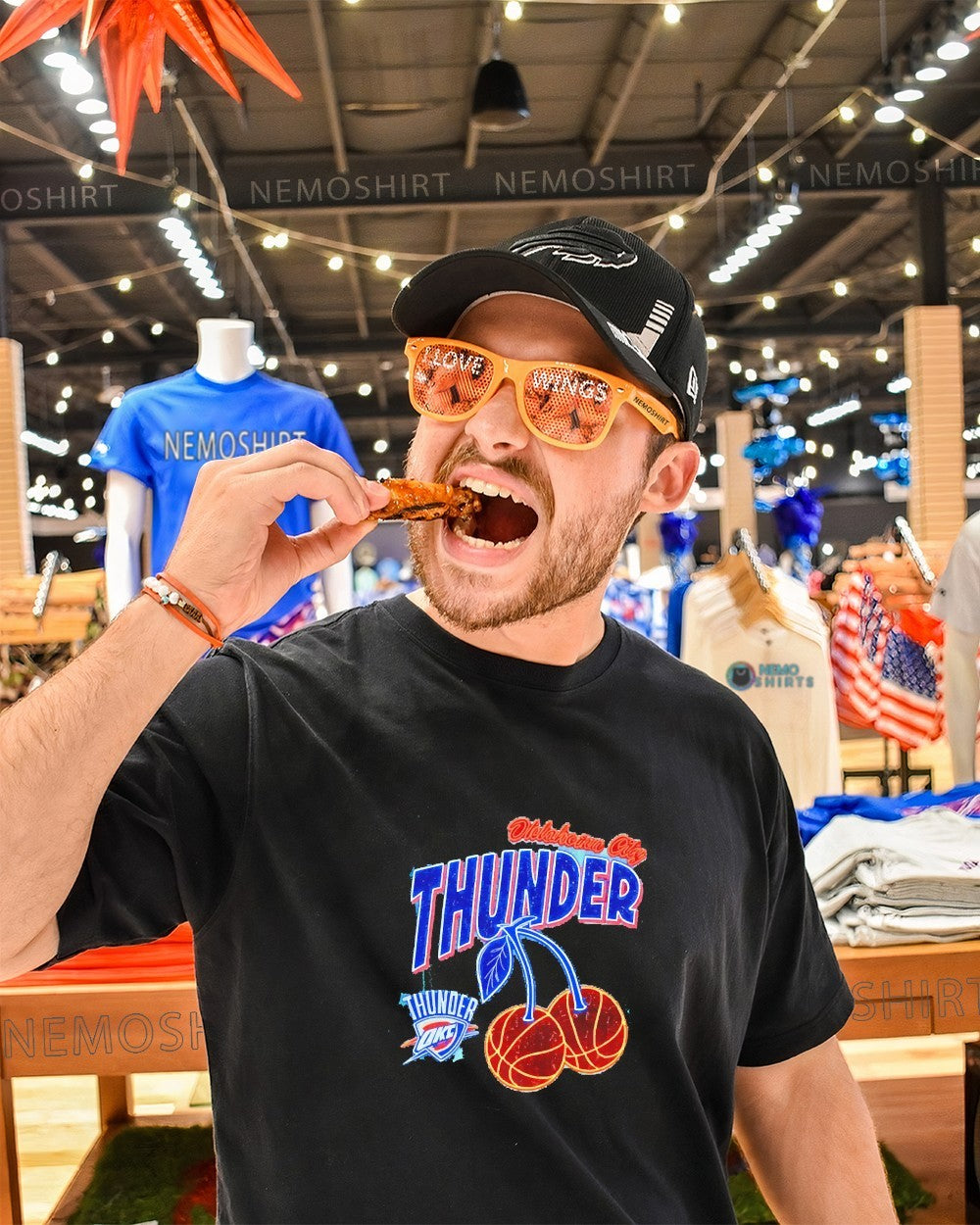 Oklahoma City Thunder cherries basketball shirt