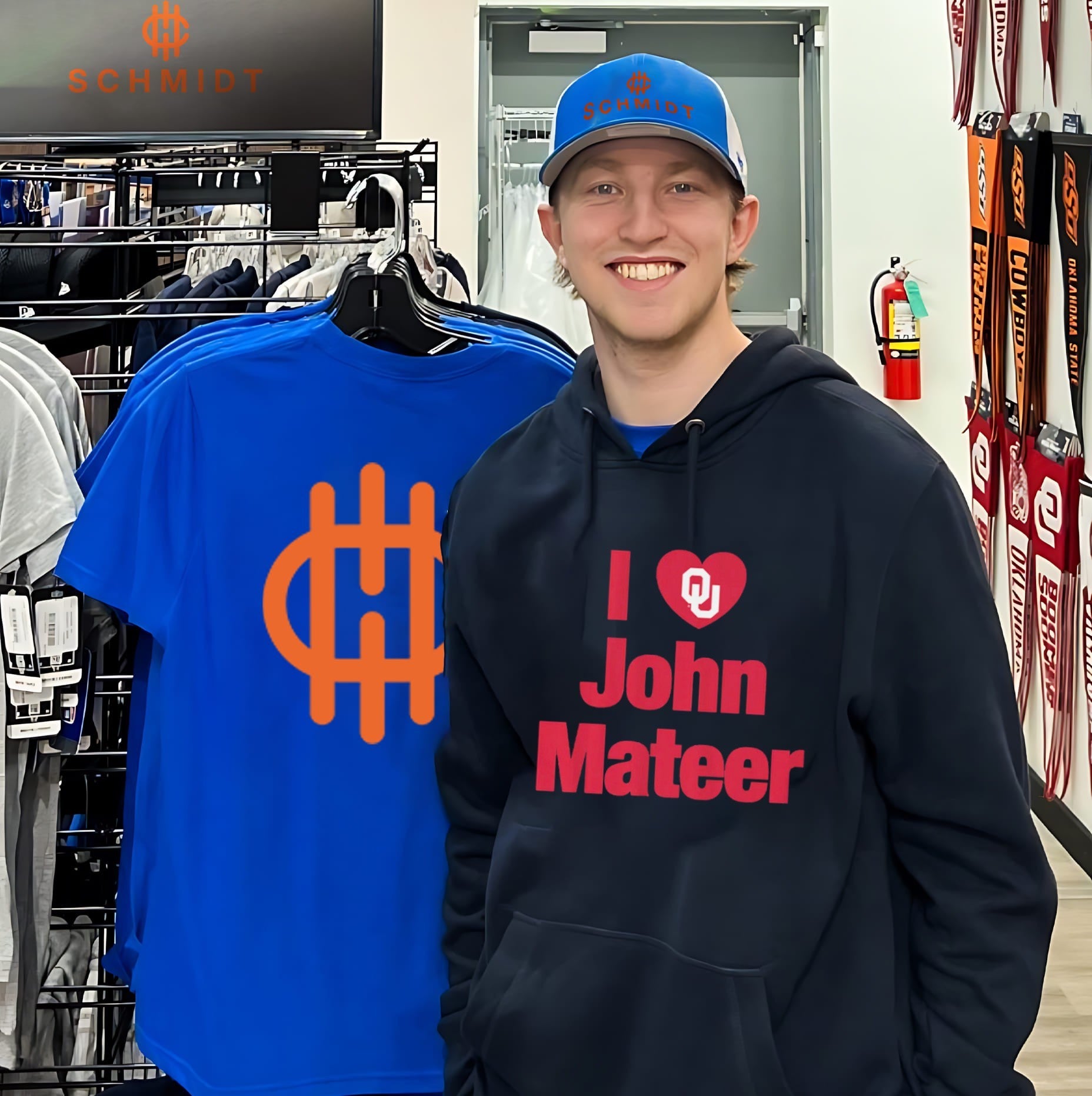 Oklahoma Football I love John Mateer heart shirt