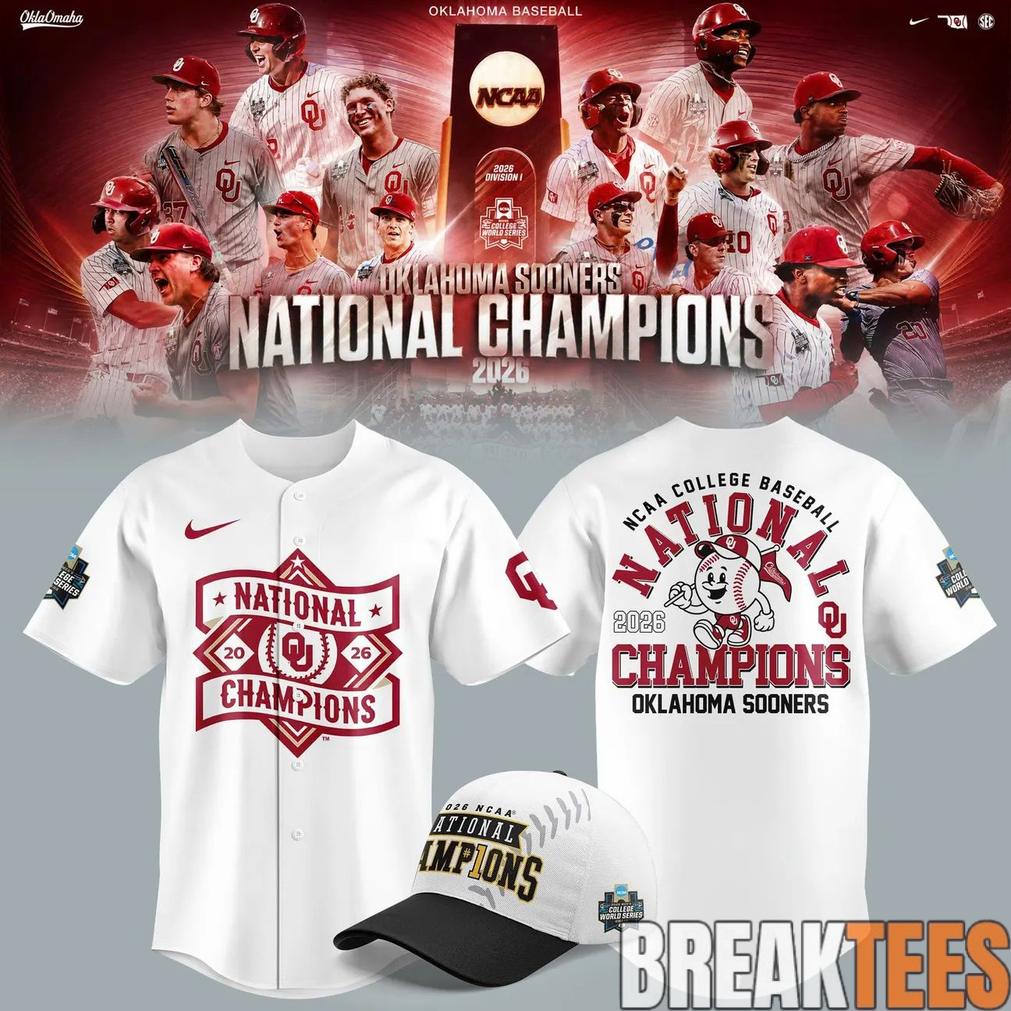 Oklahoma Sooners 2026 NCAA Baseball National Champions Jersey