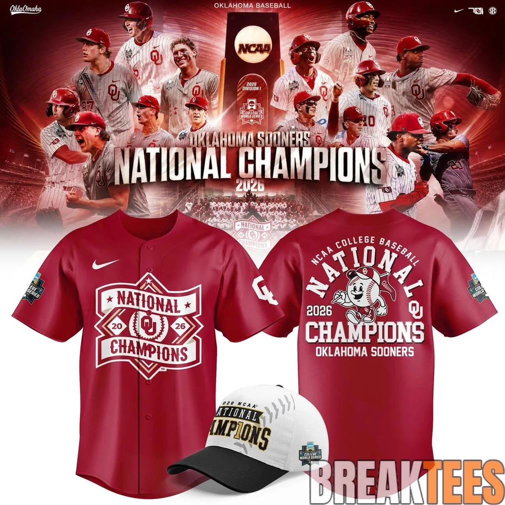 Oklahoma Sooners 2026 NCAA Baseball National Champions Jersey