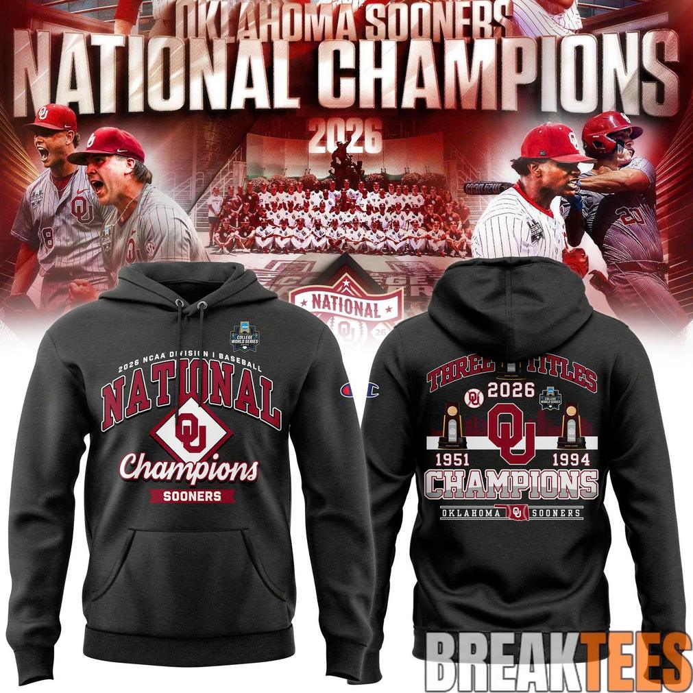 Oklahoma Sooners 2026 NCAA Baseball National Champions Hoodie