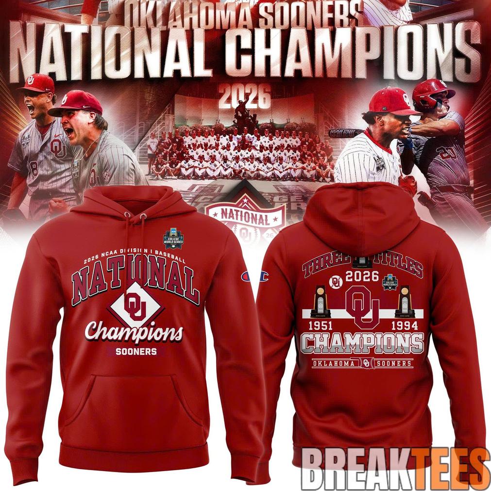 Oklahoma Sooners 2026 NCAA Baseball National Champions Hoodie