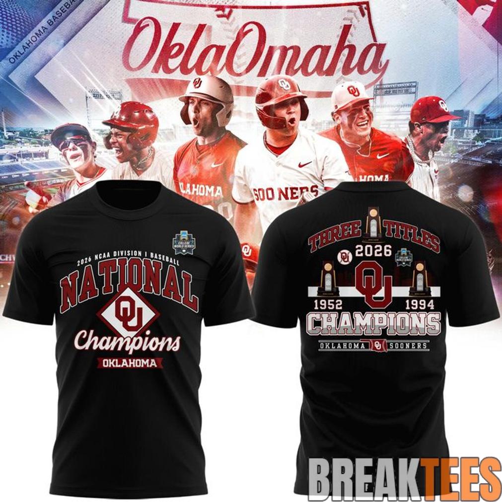 Oklahoma Sooners 2026 NCAA Baseball National Champions Shirt