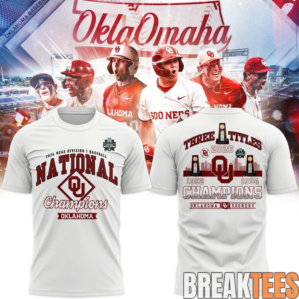 Oklahoma Sooners 2026 NCAA Baseball National Champions Locker Room Tee