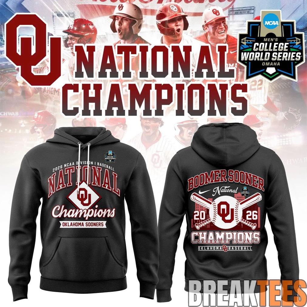 Oklahoma Sooners 2026 NCAA Division I Baseball National Champ Hoodie