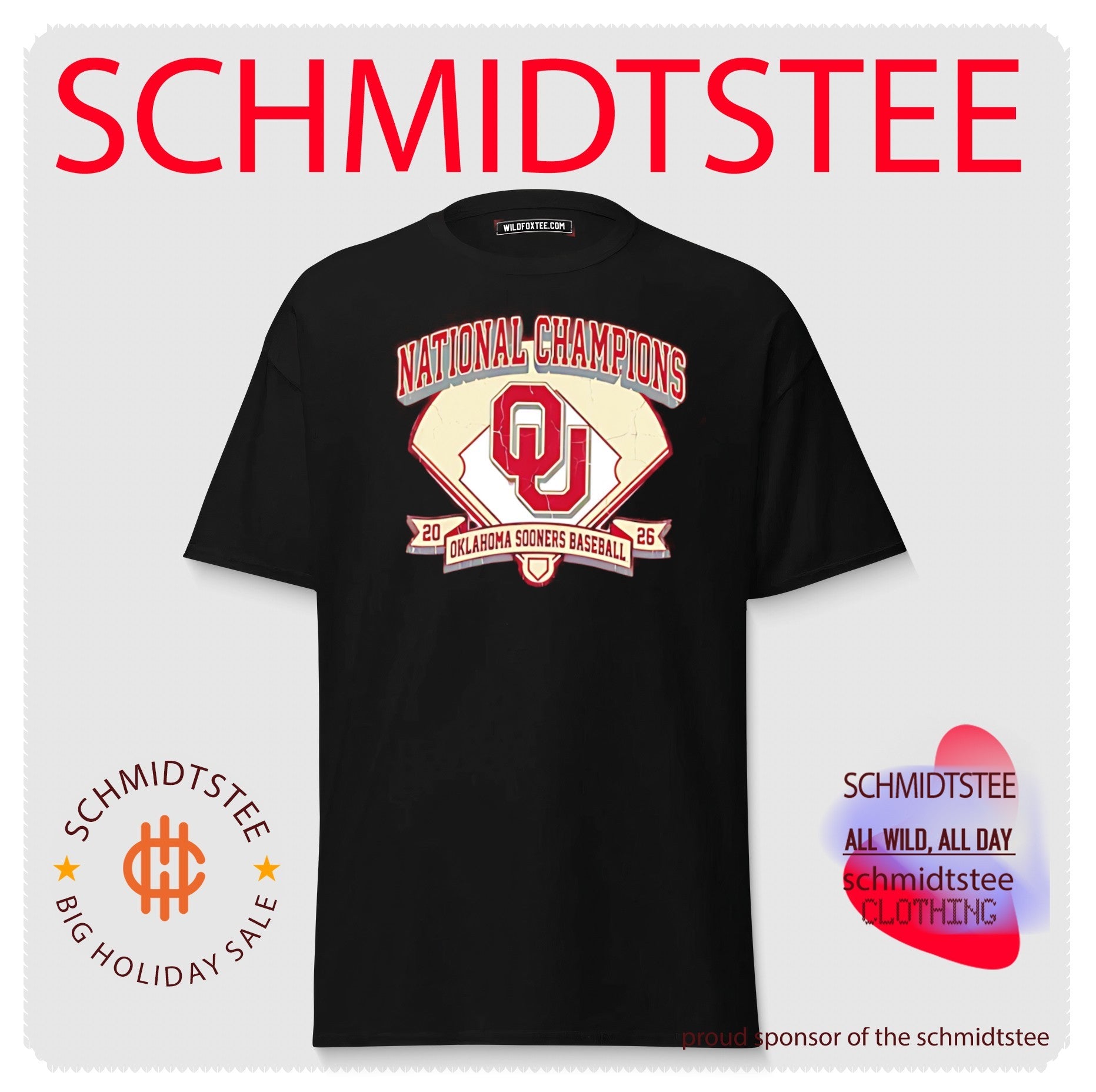 Oklahoma Sooners Baseball National Champions 2026 logo shirt