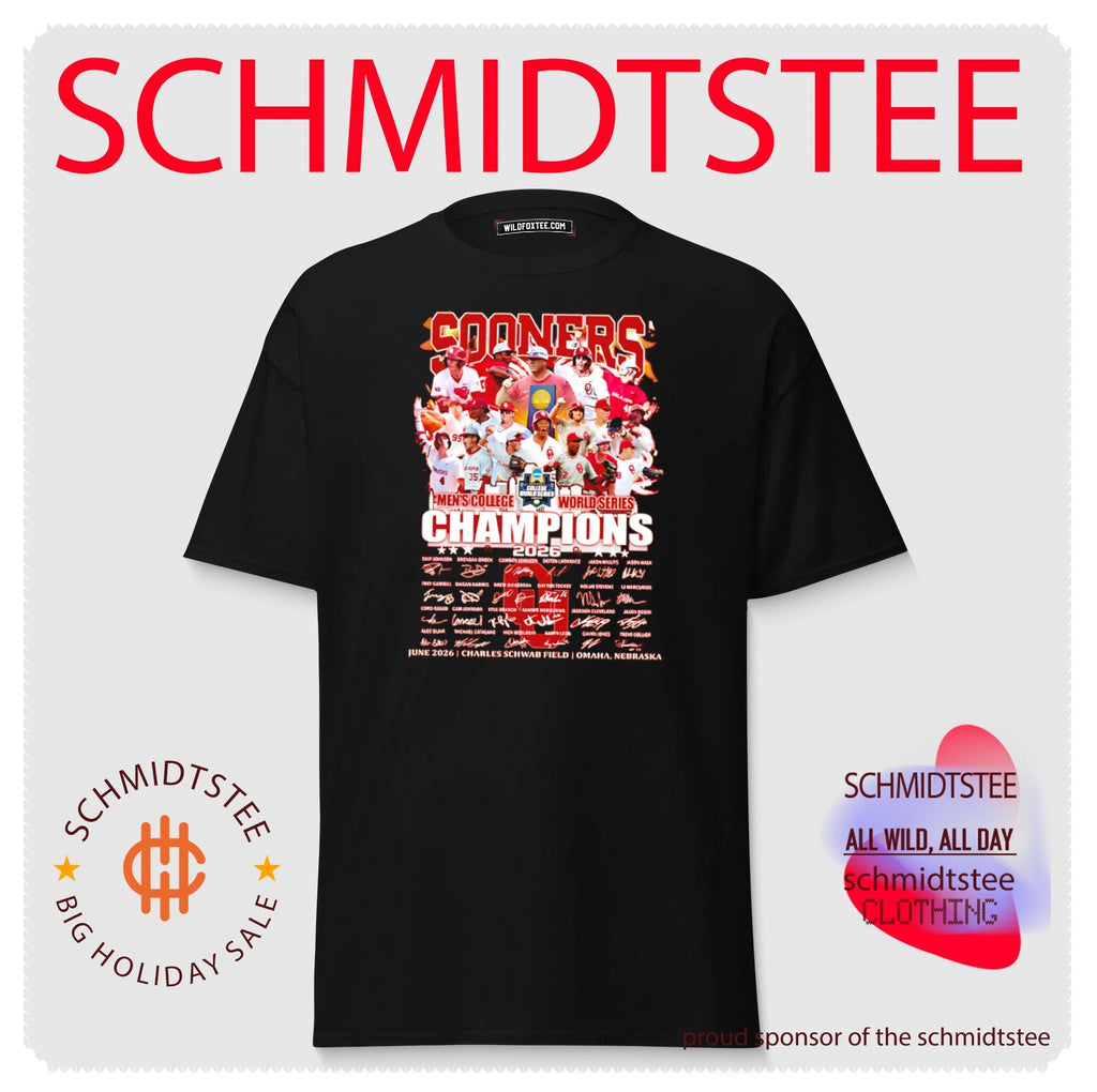 Oklahoma Sooners College World Series National Champions 2026 signature shirt