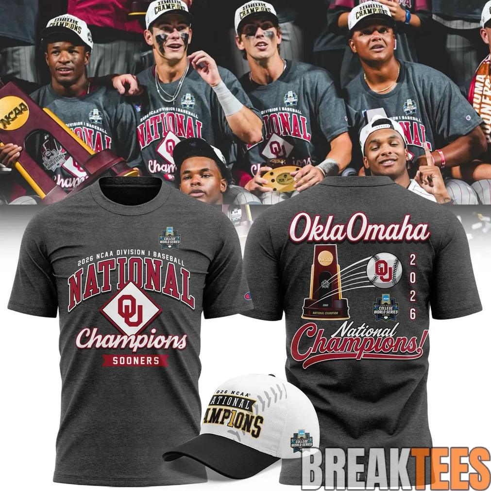 Oklahoma Sooners Crimson 2026 NCAA Baseball National Champions 3D Shirt