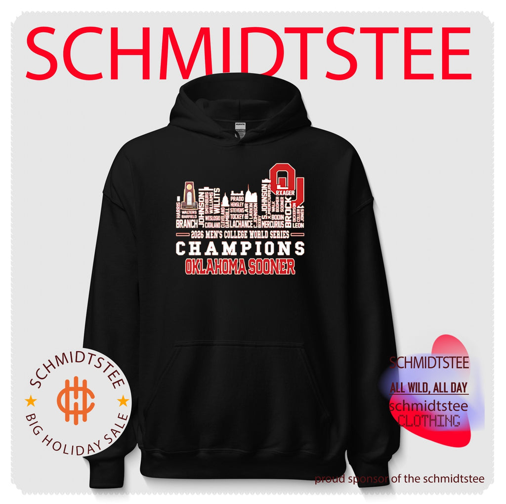 Oklahoma Sooners Mem’s College World Series Champions 2026 player name skyline shirt