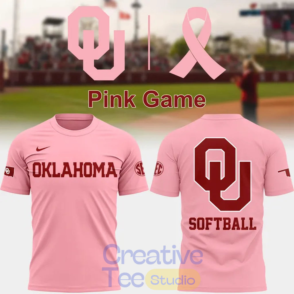 Oklahoma Sooners Softball Pink Game T-Shirt