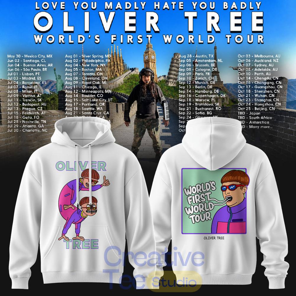 Oliver Tree “Love You Madly Hate You Badly” World Tour 2026 Hoodie