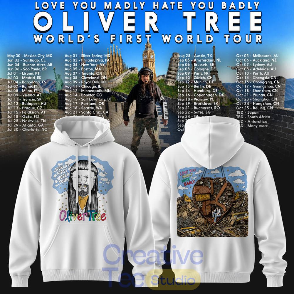 Oliver Tree “Love You Madly Hate You Badly” World Tour 2026 Hoodie