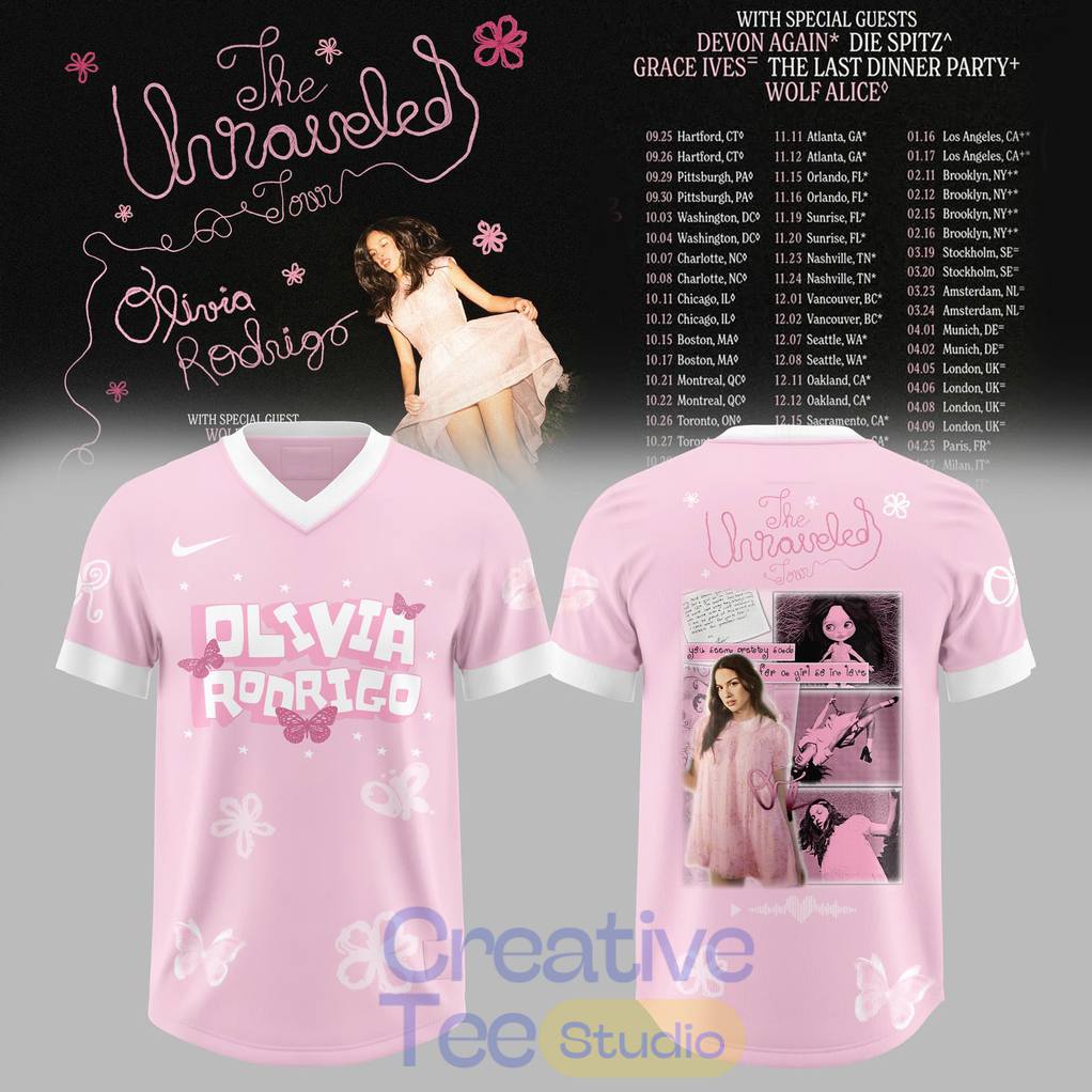 Olivia Rodrigo The Unraveled Tour 2026 Special Football Jersey