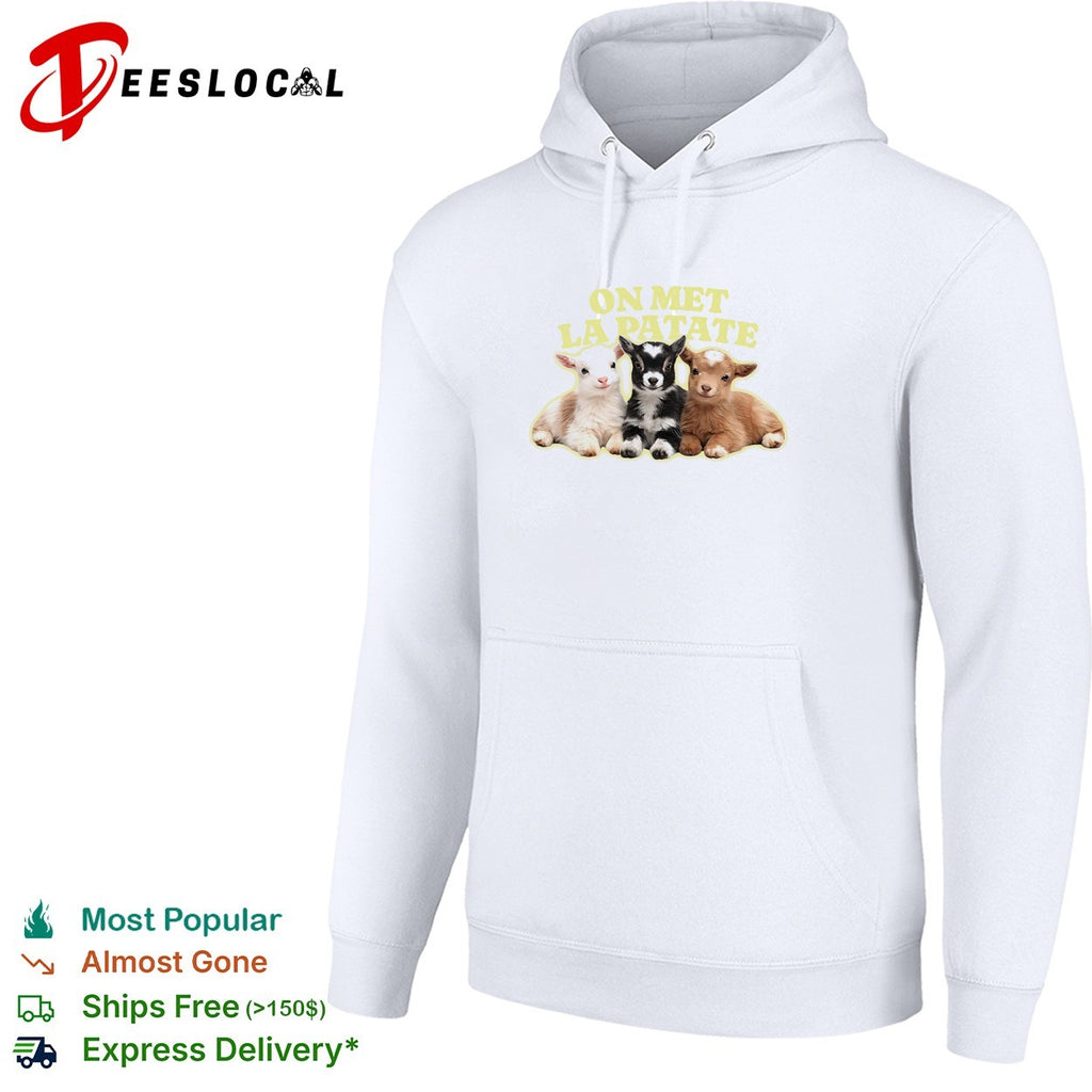 On met la patate baby goats trio shirt