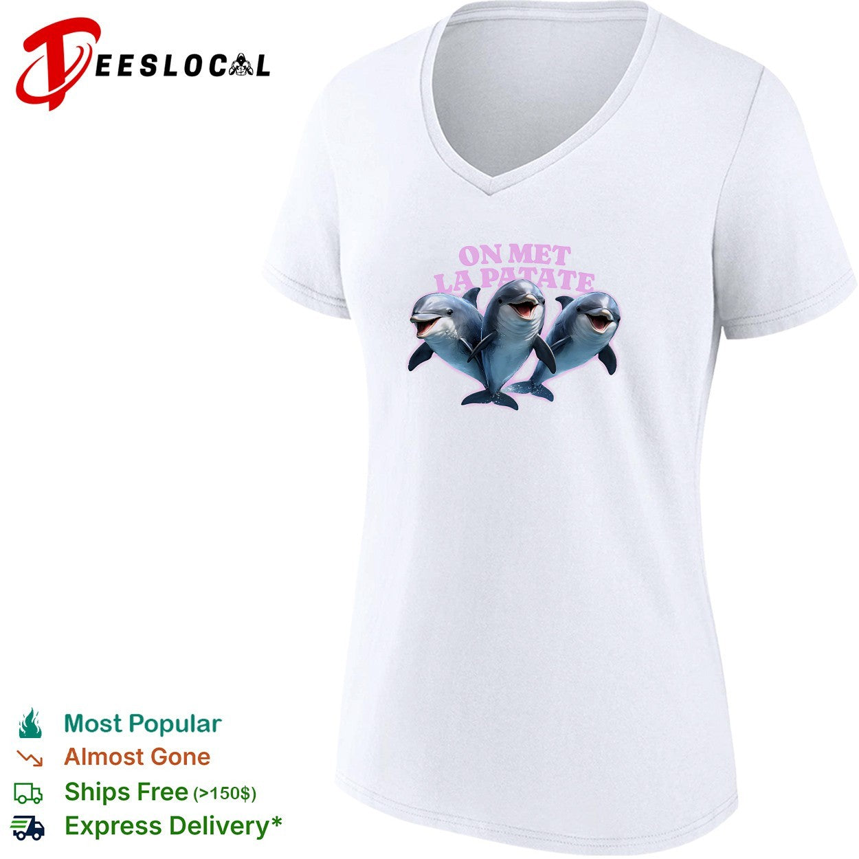 On met la patate dolphins trio shirt