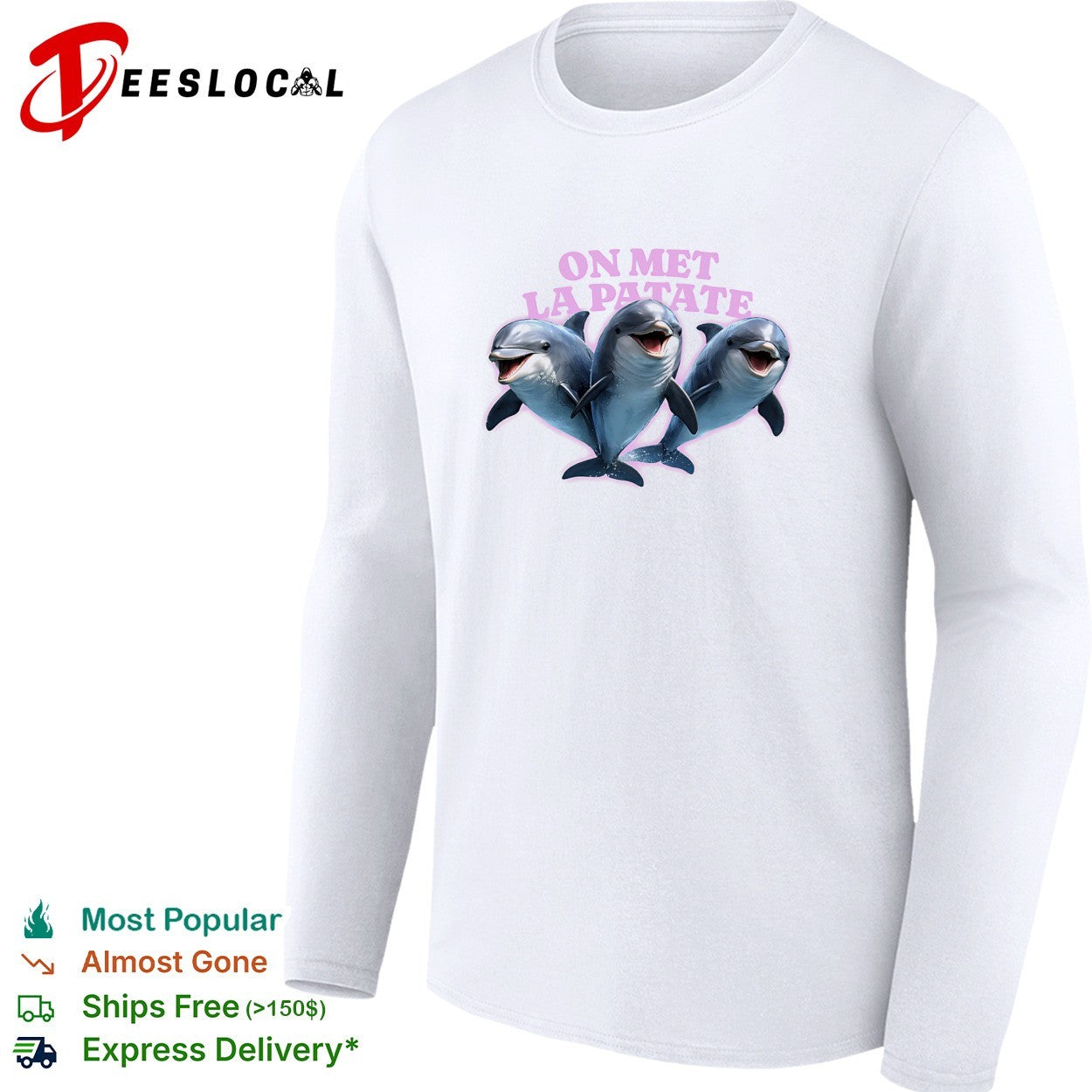 On met la patate dolphins trio shirt