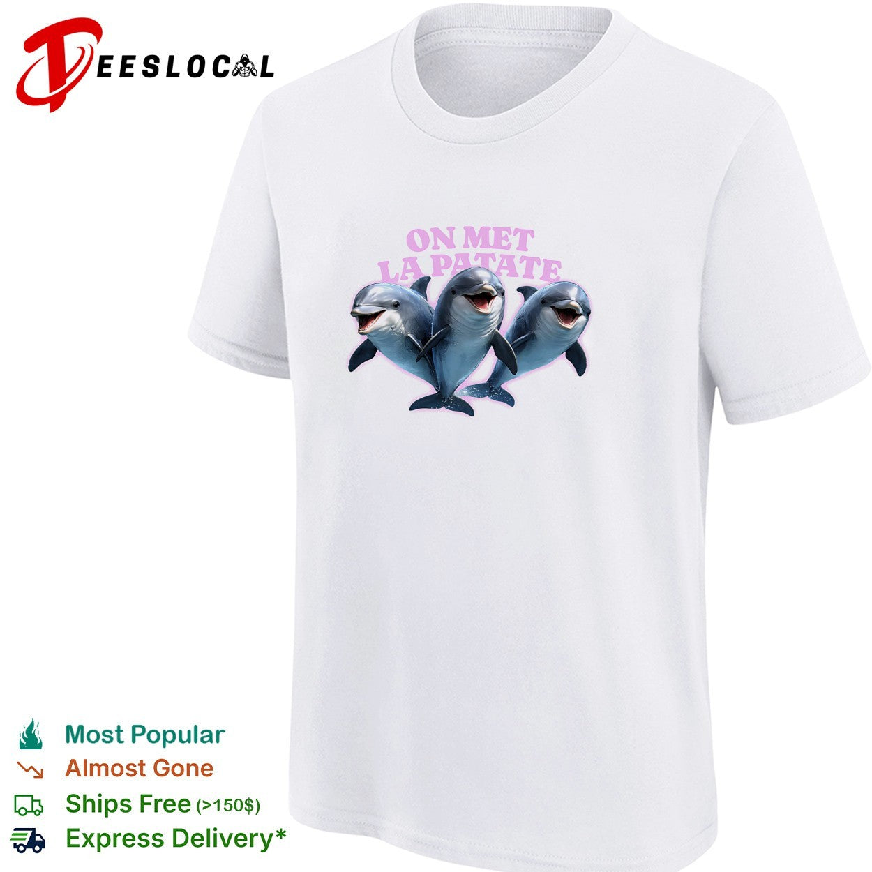 On met la patate dolphins trio shirt
