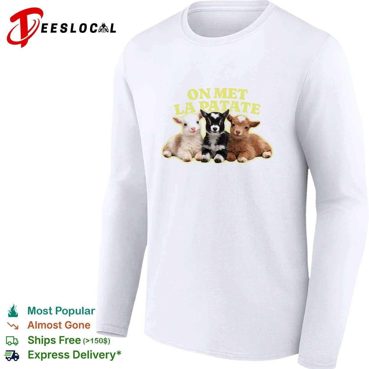 On met la patate three baby goats resting shirt