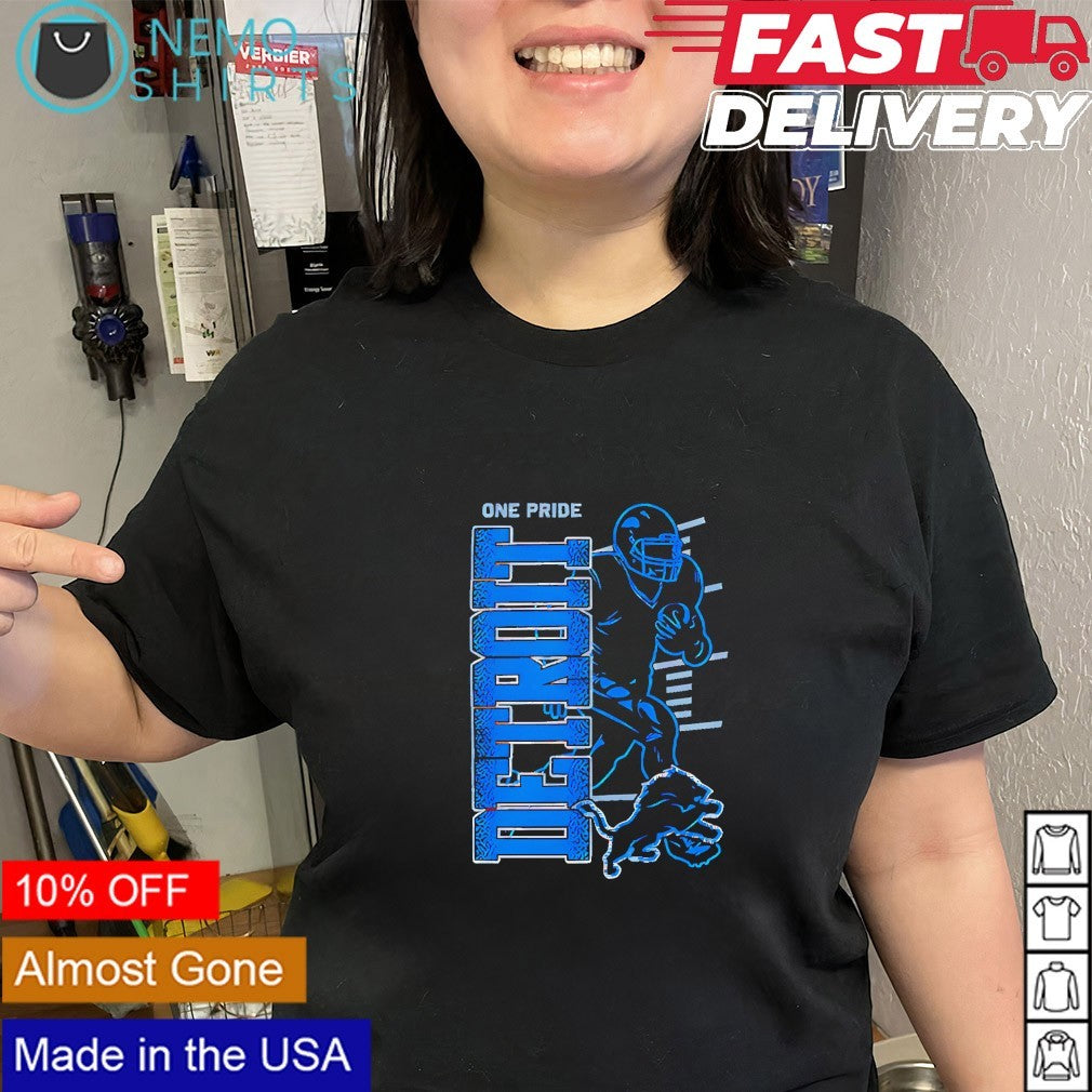 One Pride Detroit Lions football player logo shirt