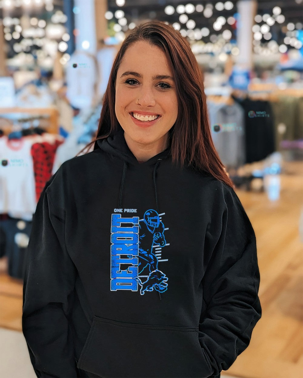 One Pride Detroit Lions football player logo shirt